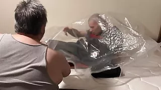 Nov 19 2023 - VacPacked with slvrbrboy1s sweaty shirt, my rubber and PVC aprons with my heavy PVC sheet