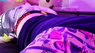 A young French guy rubs himself on his bed