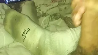 Stroking my hairy cock re upload