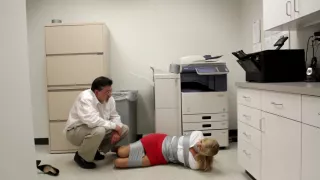 Horny Big-breasted Blondie Secretary Tied - Bondage