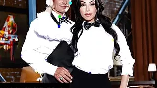 TRANSFIXED - Bored Cater-Waiter Ariel Demure & Her Coworker Fuck Each Other's Ass During Short Break