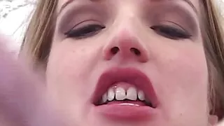 With Double Penetration in Mind the Racy Blonde Starts off the Raunchy Threesome with Anal