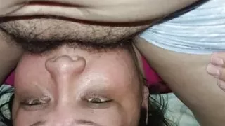 choked by brunette cock
