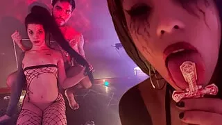 Cute Demon and Submissive gets Fucked Hard in Satanic Ritual