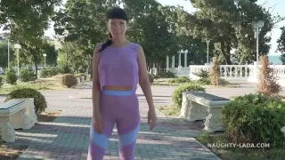 Super Sexy And Per Fection In Sportsuit Public Cloth Cameltoe Milf Mommy