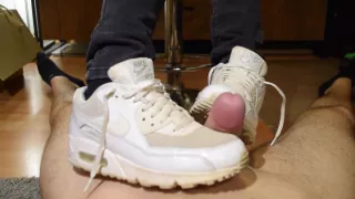 Shoejob Black Sockjob And Footjob With Nylon Socks