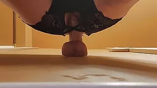 Anal big cumshot dildo deep