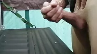 Cumming on the tailgate