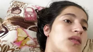 I catch my girlfriend masturbating and I give her a helping hand with my tongue and my whole hand inside