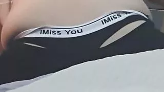 Step mom in black thongs her changed in front of step son