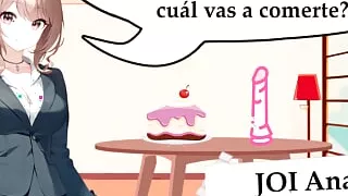 Spanish voice Anal JOI. The dick and pie dilemma.