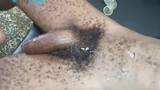 My furry friend masturbates him and takes all his milk out of his.