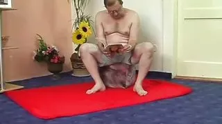 Sexy blonde with nice round ass grips and sucks a hard cock then fucks