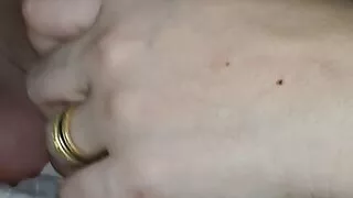 Step mom shows daughter how to handjob boyfriend dick