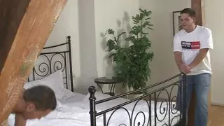 his brunette girlfriend  tricked and banged by his smart bro