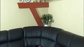 The first porn performance of two whores performing in a