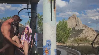 Red & Mr. Wolf Play On A Sex Swing