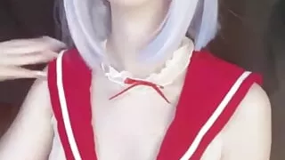 Sucked a Dildo Cock Lots of Spit and Moans