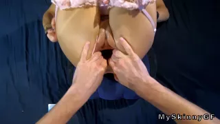 Pussy Gape Challenge For My Skinny Girlfriend Clip2