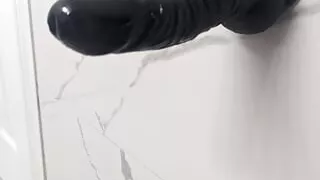 BBC wrecking tight white asshole in bathroom