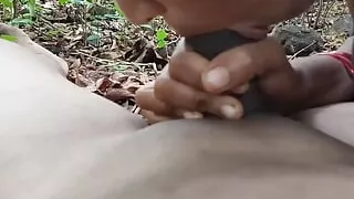 Indian desy girl face fucking with her stepbrother in the forest, girlfriend deepthroat her boyfriend black dick
