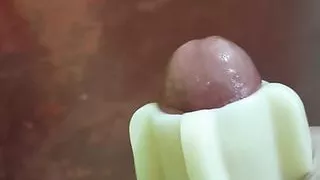 Cock massage with Pocket Pussy