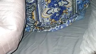 Step mom grabs step son dick head and handjob