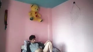 Hot brother  masturbating