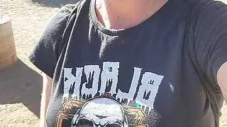 Clit Rubbing Orgasm in the car wash