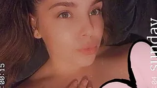 Beautiful Young Girl on Bed, Feeling Alone