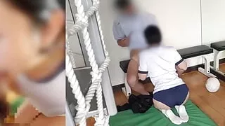 #181 Amateur Creampie, Sex with Cute Japanese Call Students to the Gym and Cum