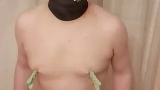 Locked smoker pisses in Boxers