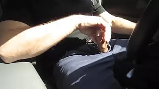 Verbal car masturbating and cumming in my jeans
