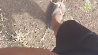 The mood changed while walking. I had sex in the forest.