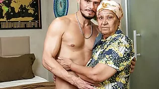 real 72 Years old bbw mom rough anal fucked