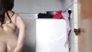 Pinay big boobs teen playing in the bathroom