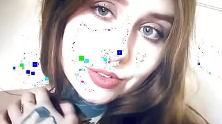 OMG! Dinner is served! She fucks herself on the dining table!