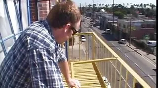 Firm-assed Asian MILF sucks cock while second dude pounds her pussy from behind