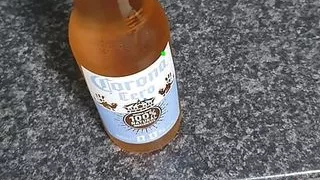 Step son after recives a handjob from step mom goes in the kitchen for a cold beer