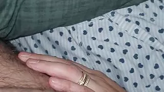 Will step mom handjob step son dick in bed ???