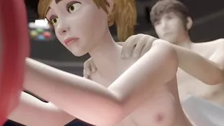 Vanessa gets fucked in the service room