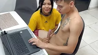 I fuck my beautiful Latina stepsister while I'm in virtual religion classes.