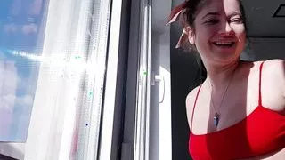 Stranger Watches Me Cum Through My Open Window!!