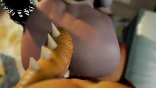 Bowsette Fucked From Behind in POV - Super Mario Porn Parody