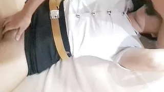 Student sucks cock in 69 position deep throating