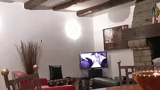 Small titted horny arab slut getting anal fucked in threeway with Papy