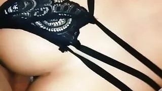 naughty brunette giving her pussy in the fur and takes cum It's All Meladinha