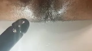 Stretching ass with a cum shot