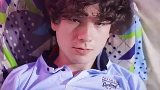 Beautiful Twink Emmanuel Kokichi Jerking His Uncut Cock And Eating His Own Cum