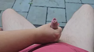 Handjob In The Garden - Afterwork Cumshot